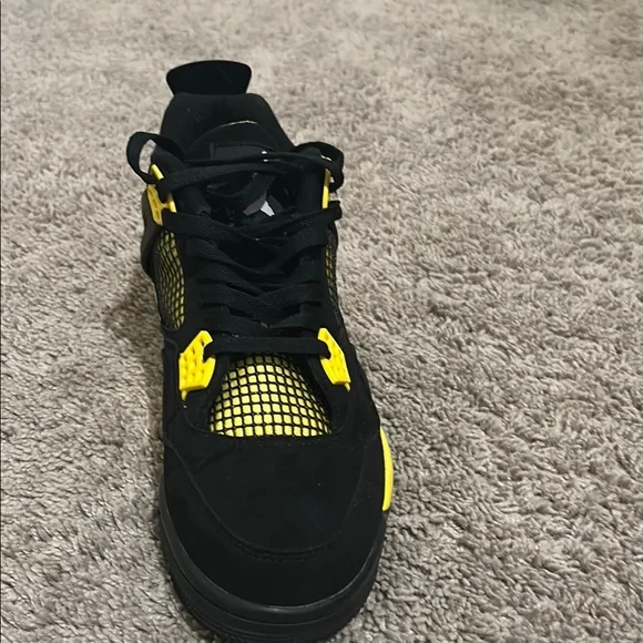 Jordan Men's Black and Yellow Sneakers - Picture 4 of 9